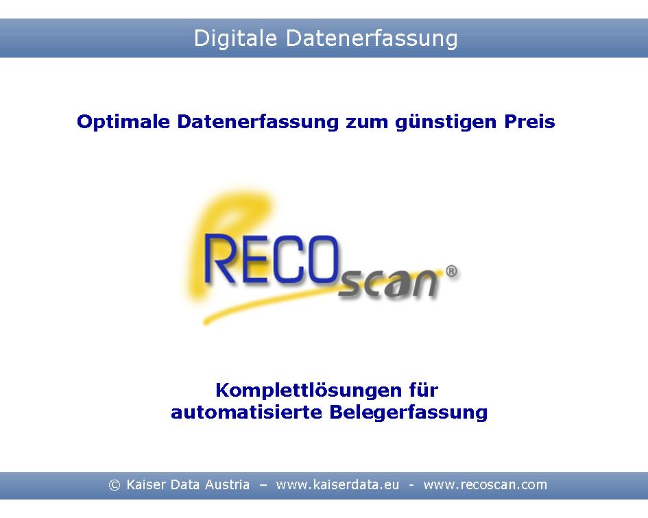 RECOscan Digitale Datenerfassung